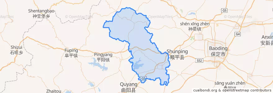 Mapa de ubicacion de 唐县.