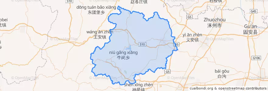 Mapa de ubicacion de 易县.
