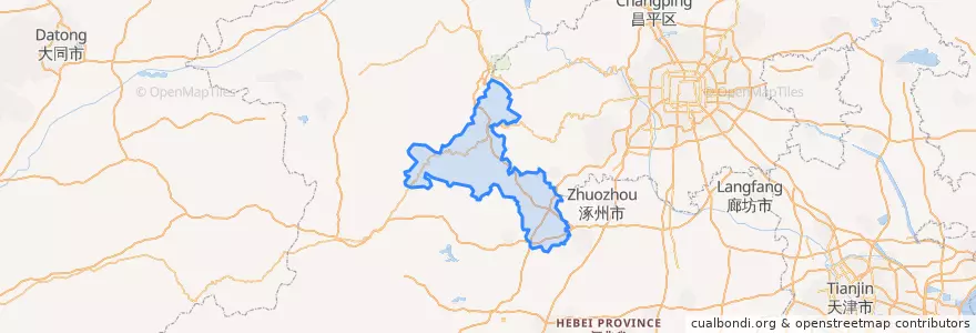 Mapa de ubicacion de 涞水县.