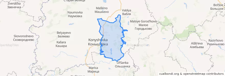 Mapa de ubicacion de Захарковский сельсовет.