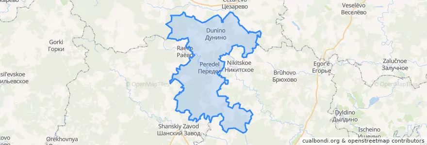 Mapa de ubicacion de сельское поселение Село Передел.