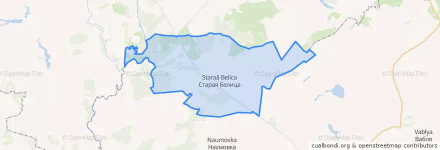 Mapa de ubicacion de Старобелицкий сельсовет.