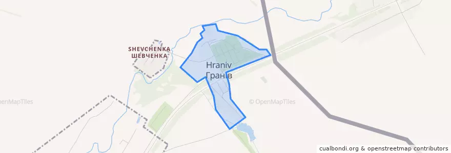 Mapa de ubicacion de Гранів.