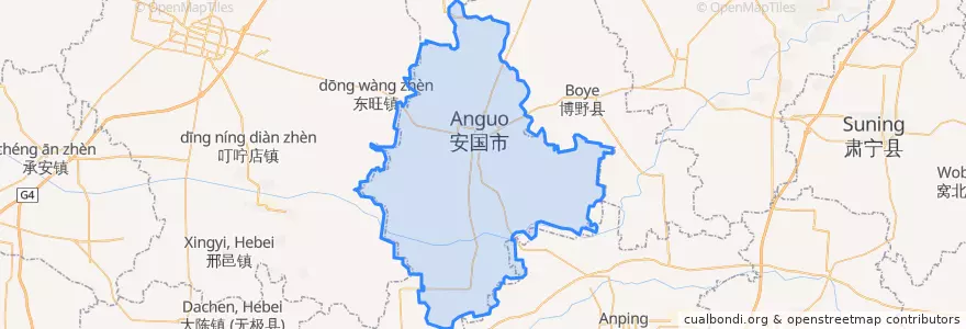 Mapa de ubicacion de 安国市.