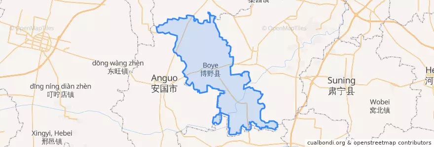 Mapa de ubicacion de 博野县.