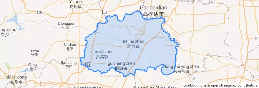 Mapa de ubicacion de 定兴县.