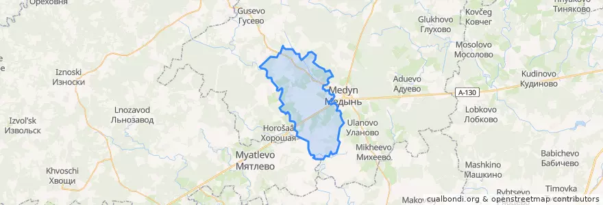 Mapa de ubicacion de сельское поселение Деревня Романово.
