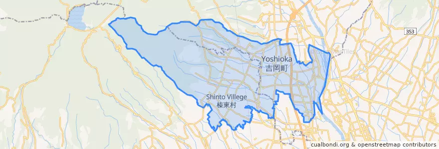 Mapa de ubicacion de Kitagunma County.