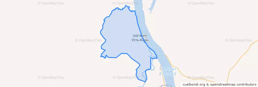 Mapa de ubicacion de Усть-Кемский сельсовет.