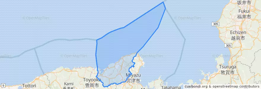 Mapa de ubicacion de Kyotango.