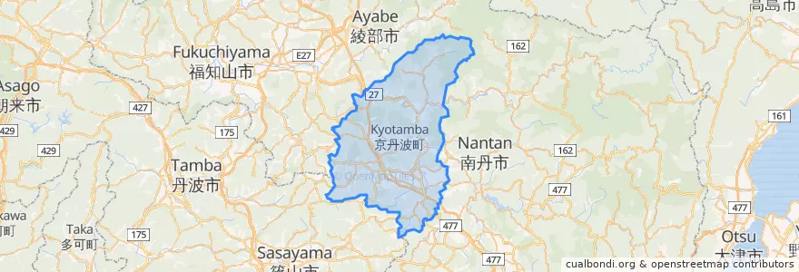 Mapa de ubicacion de 京丹波町.