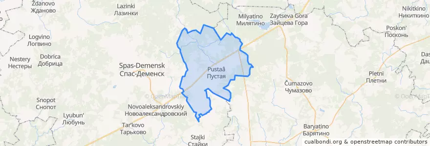 Mapa de ubicacion de сельское поселение Село Чипляево.