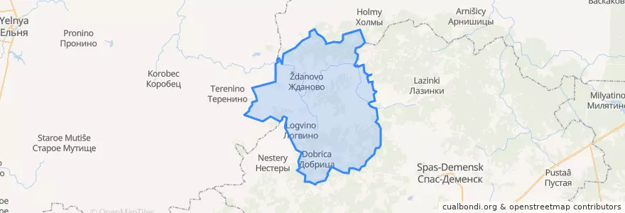 Mapa de ubicacion de сельское поселение Село Павлиново.