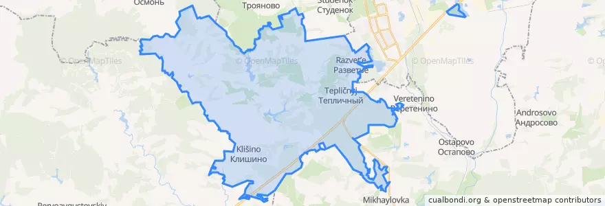 Mapa de ubicacion de Разветьевский сельсовет.