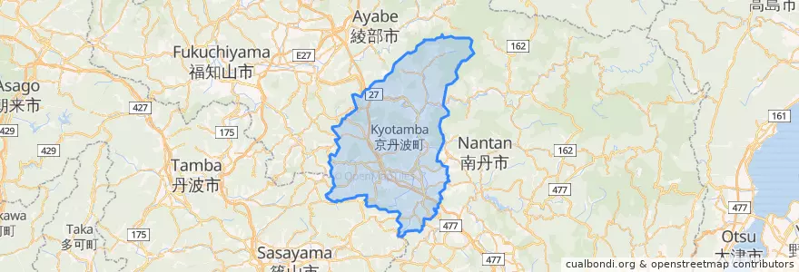 Mapa de ubicacion de 船井郡.