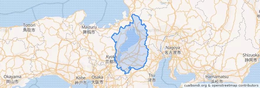 Mapa de ubicacion de 滋賀県.