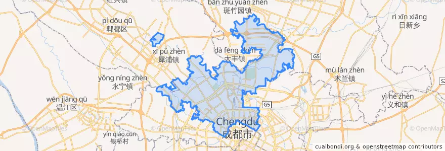 Mapa de ubicacion de 金牛区.