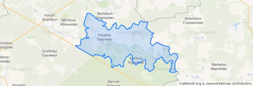 Mapa de ubicacion de сельское поселение Село Тарутино.