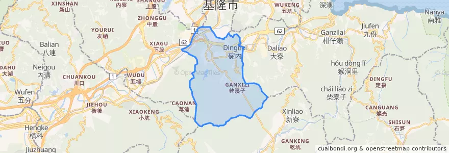 Mapa de ubicacion de 暖暖區.