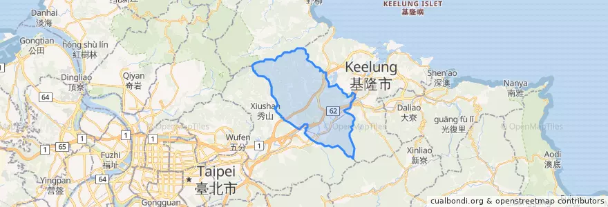 Mapa de ubicacion de Qidu.