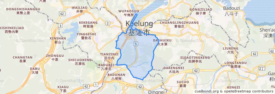 Mapa de ubicacion de 仁愛區.