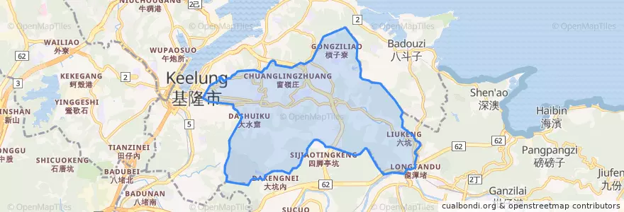 Mapa de ubicacion de 信義区.