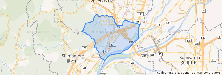 Mapa de ubicacion de 乙訓郡.