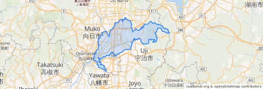 Mapa de ubicacion de Фусими.