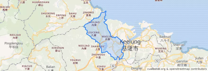 Mapa de ubicacion de 安樂區.