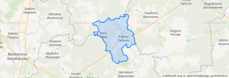 Mapa de ubicacion de сельское поселение Деревня Чубарово.