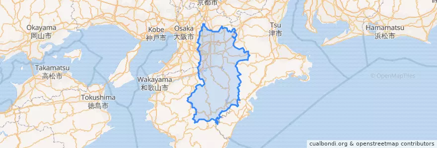 Mapa de ubicacion de 奈良県.