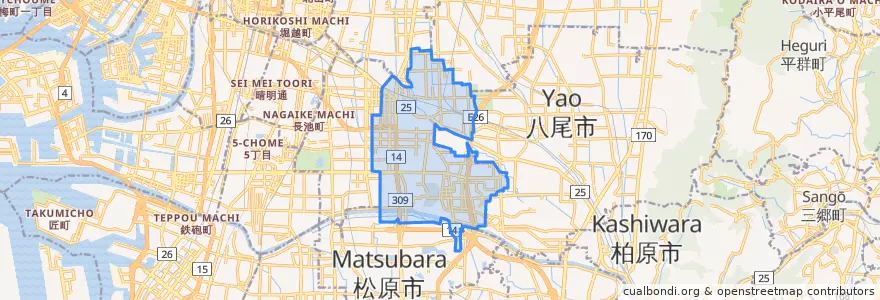Mapa de ubicacion de 平野区.
