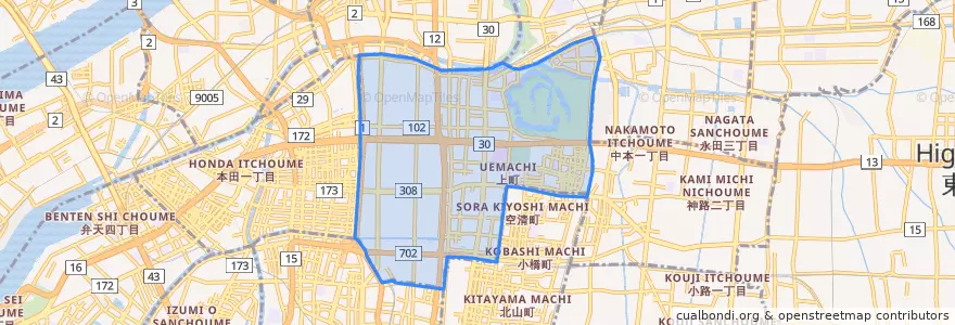 Mapa de ubicacion de Chuo.