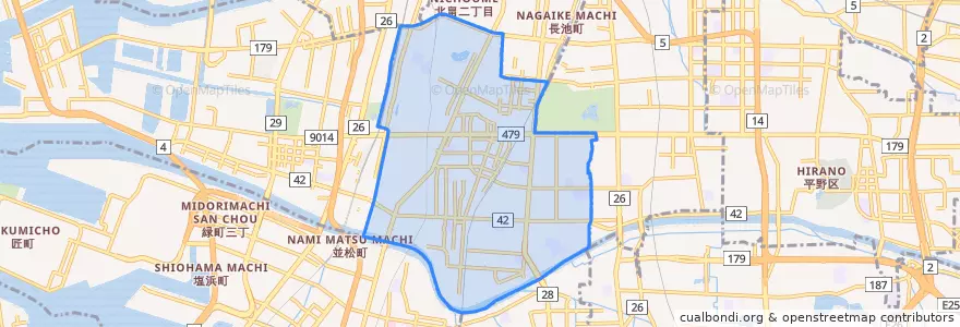 Mapa de ubicacion de 住吉区.