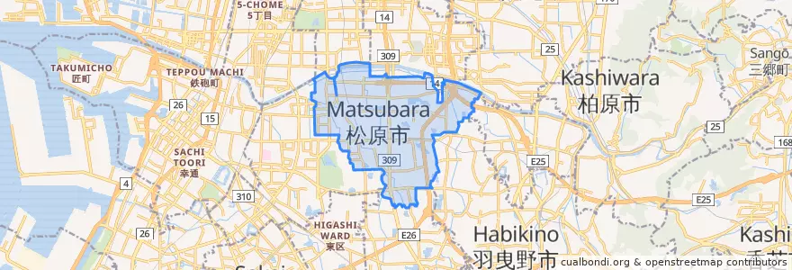 Mapa de ubicacion de Matsubara.