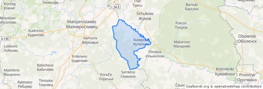 Mapa de ubicacion de сельское поселение Село Трубино.