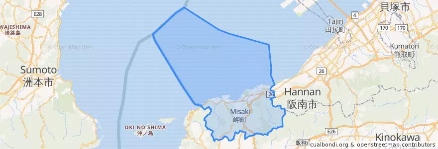 Mapa de ubicacion de 岬町.