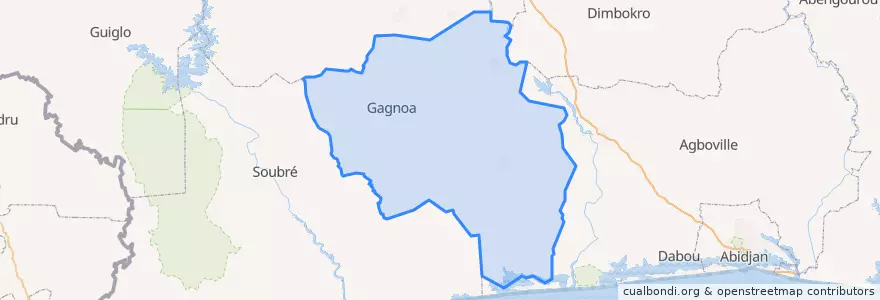 Mapa de ubicacion de Gôh-Djiboua.