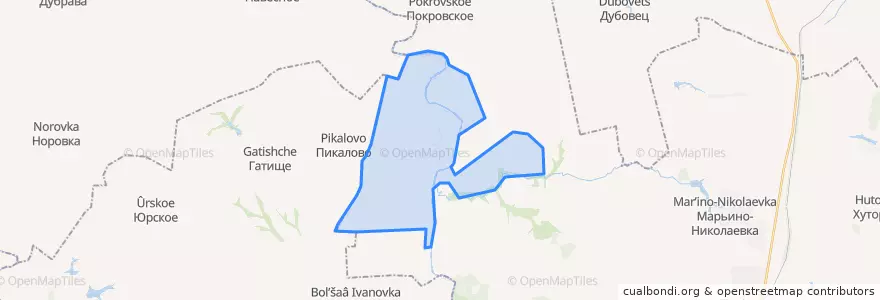 Mapa de ubicacion de Зареченский сельсовет.