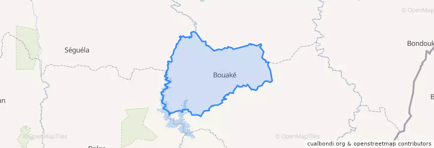 Mapa de ubicacion de Gbêkê.