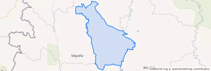 Mapa de ubicacion de Béré.