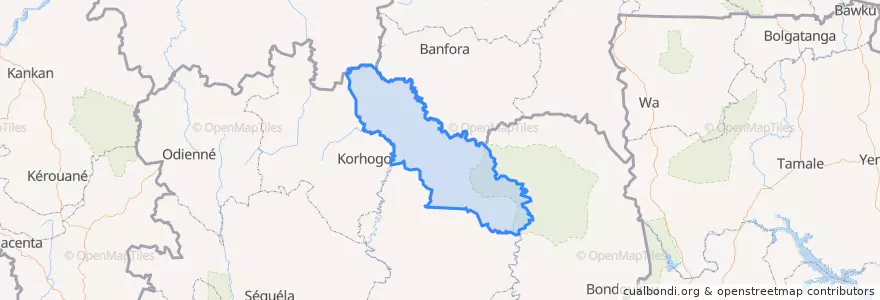 Mapa de ubicacion de Tchologo.