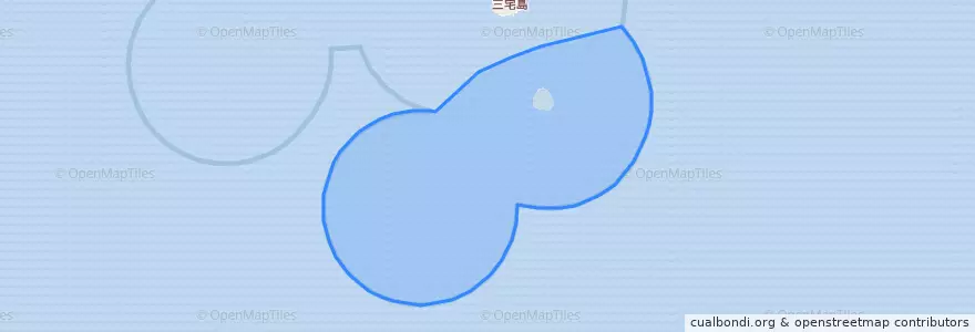 Mapa de ubicacion de 御蔵島村.
