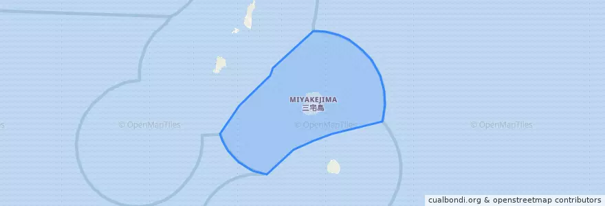 Mapa de ubicacion de 三宅村.