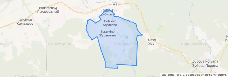 Mapa de ubicacion de Дубительское сельское поселение.
