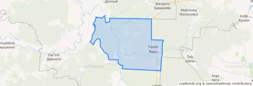 Mapa de ubicacion de Явасское городское поселение.
