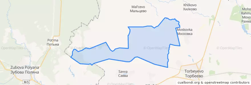 Mapa de ubicacion de Салазгорьское сельское поселение.