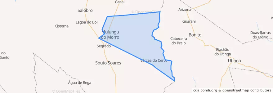 Mapa de ubicacion de Mulungu do Morro.