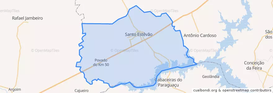 Mapa de ubicacion de Santo Estêvão.