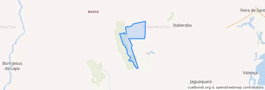 Mapa de ubicacion de Andaraí.